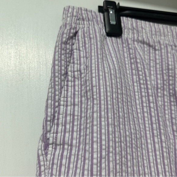 Vintage Purple White Seersucker Embroidered Set Top & Pants Set Size 14 Spring - Picture 12 of 16